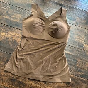 Evelyn & Bobbie Seamless Shaping Tank with Built-In Cups - Brown